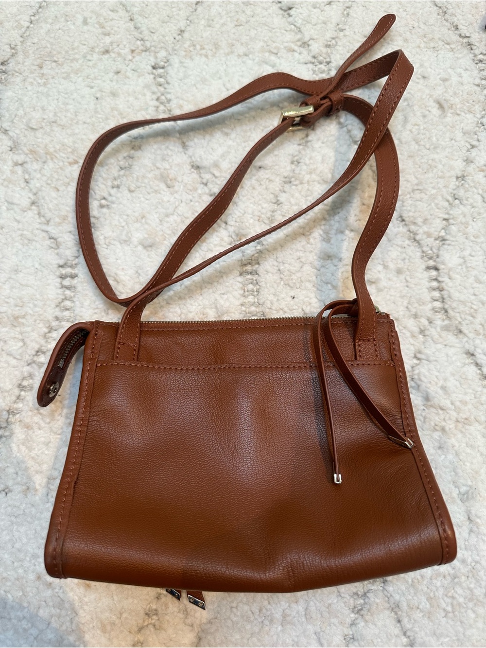 RARE Ted Baker Brown Leather Crossbody Bag - Picture 2 of 3